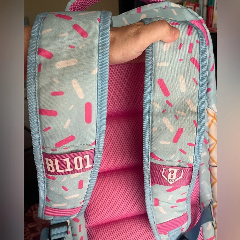 Baseball Lifestyle 101 Backpack Ice Cream Drip Cotton Candy Blue - Picture 10 of 10